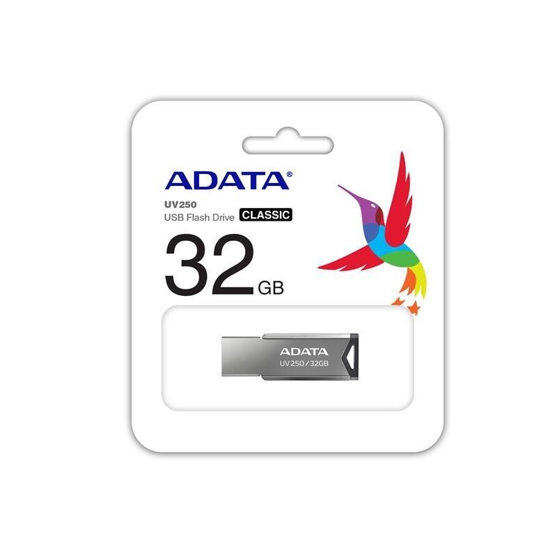 Флеш-накопичувач USB 32GB A-Data UV250 Silver (AUV250-32G-RBK)