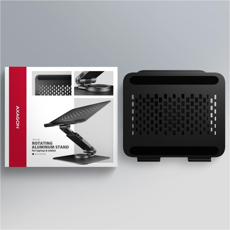 Подставка для ноутбука Axagon STND-LR Black (STND-LRB)
