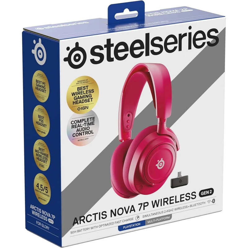 Bluetooth-гарнітура SteelSeries Arctis Nova 7P Gen 2 Wireless Magenta Pink (61746)