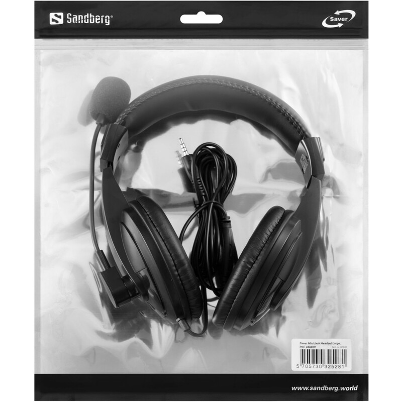 Гарнітура Sandberg Saver MiniJack Headset Large Black (325-28)