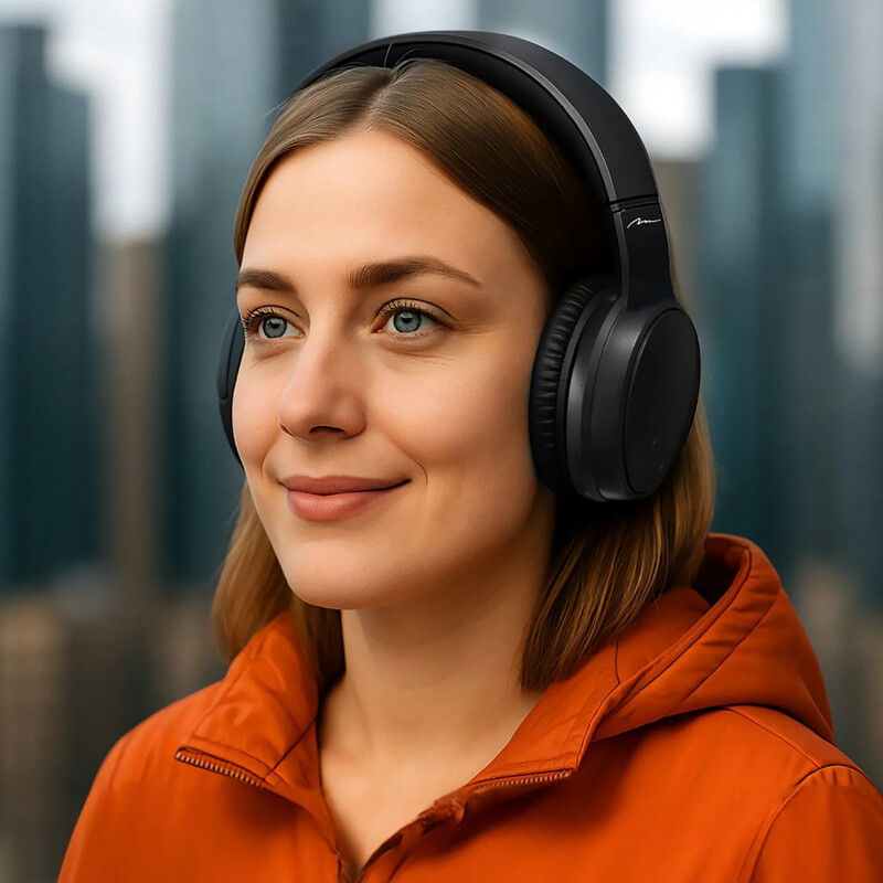 Bluetooth-гарнітура Media-Tech 3Motion ANC BT Black (MT3611)