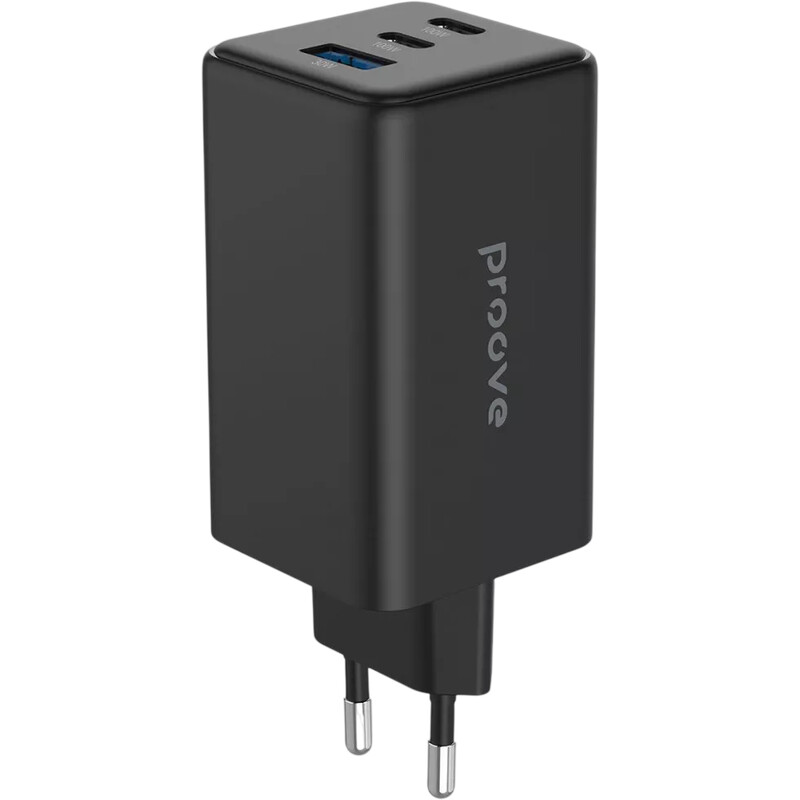 Сетевое зарядное устройство Proove Pocket GaN Max (2xUSB-C, 1хUSB) 100W Black (WCPG10012201)