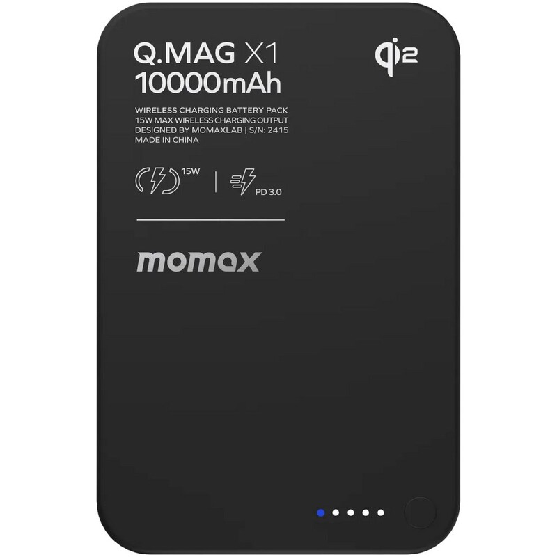 Универсальная мобильная батарея Momax Q.Mag X1 10000mAh 20W Black (IP136Q2D)