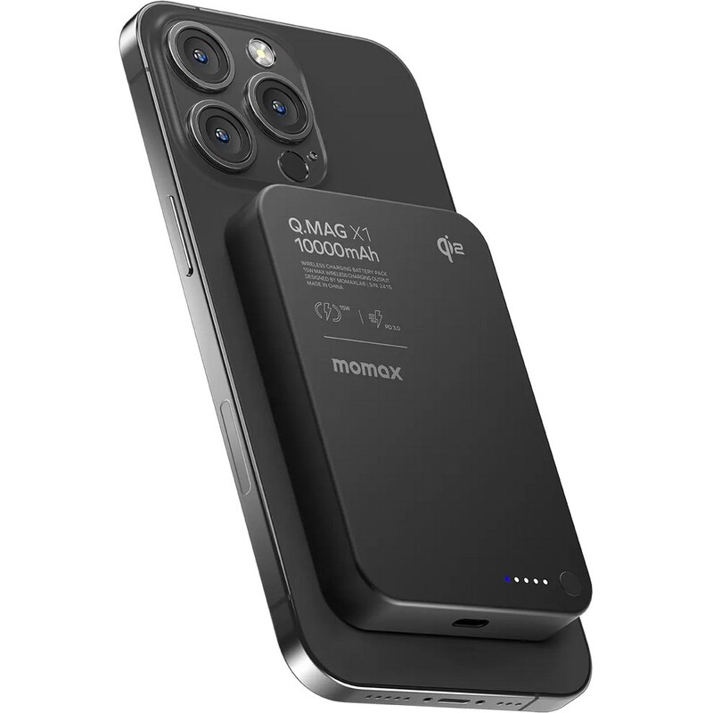 Универсальная мобильная батарея Momax Q.Mag X1 10000mAh 20W Black (IP136Q2D)