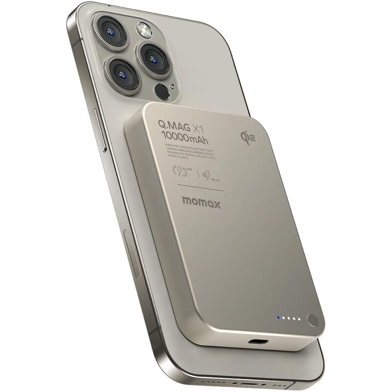 Универсальная мобильная батарея Momax Q.Mag X1 10000mAh 20W Titanium (IP136Q2L)