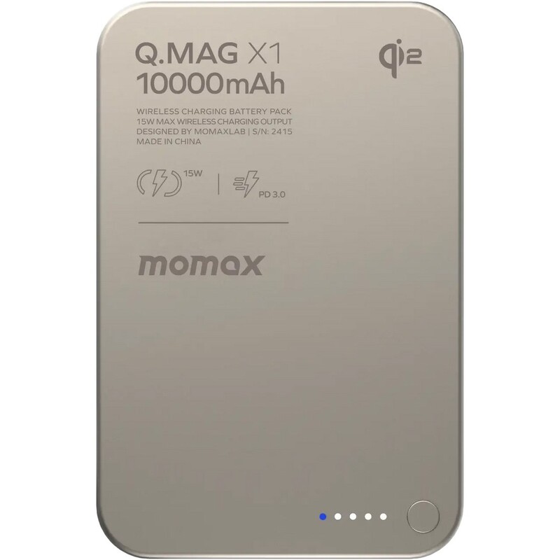 Универсальная мобильная батарея Momax Q.Mag X1 10000mAh 20W Titanium (IP136Q2L)