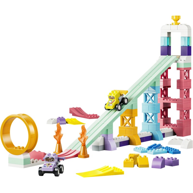 Конструктор LEGO Duplo Town 3 в 1 Интересные горки и трамплины с автомобилями (10478)