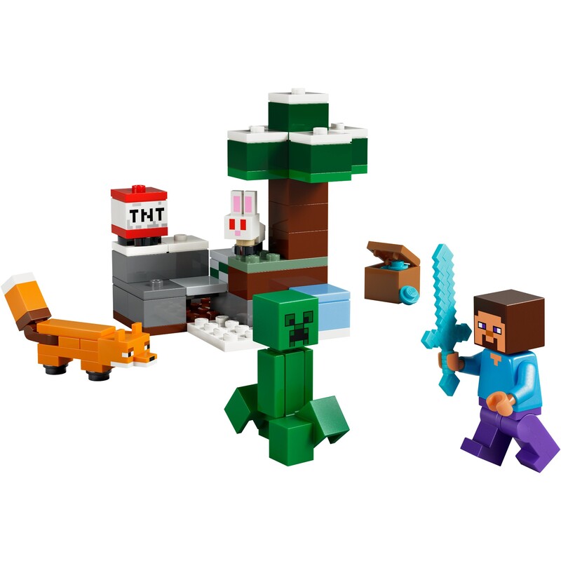 Конструктор LEGO Minecraft Приключения Стива в тайге (21583)