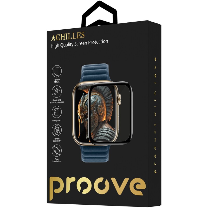 Защитное стекло Proove Achilles для Apple Watch Series 7/8/9 41 mm black (PGPWS941MM01)