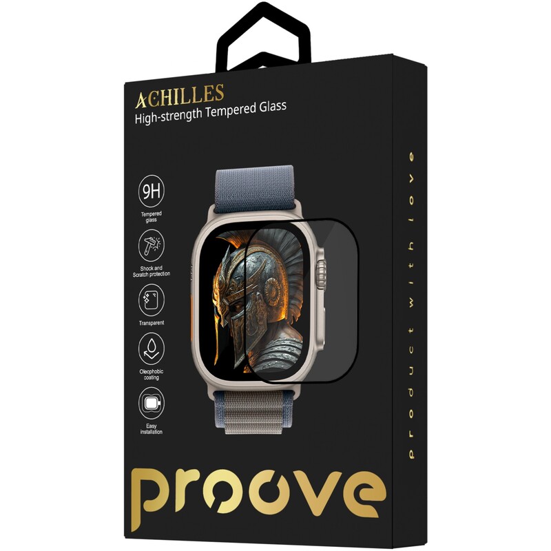 Защитное стекло Proove Achilles для Apple Watch Ultra/Watch Ultra 2/3 49 mm black (PGPWU249MM01)