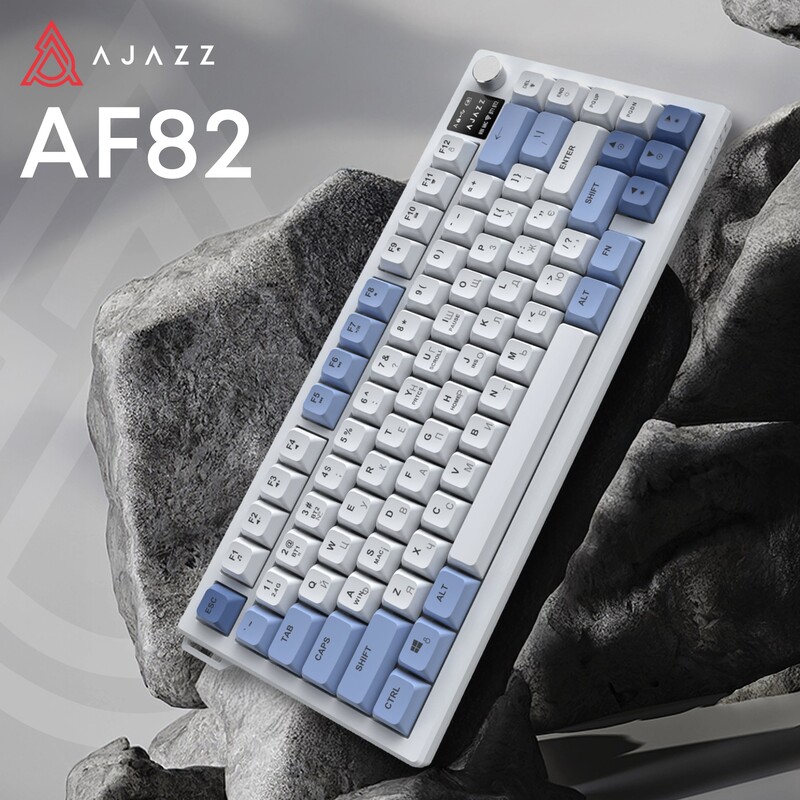 Клавіатура бездротова Ajazz AF82 Blue/White (AF82-BW)