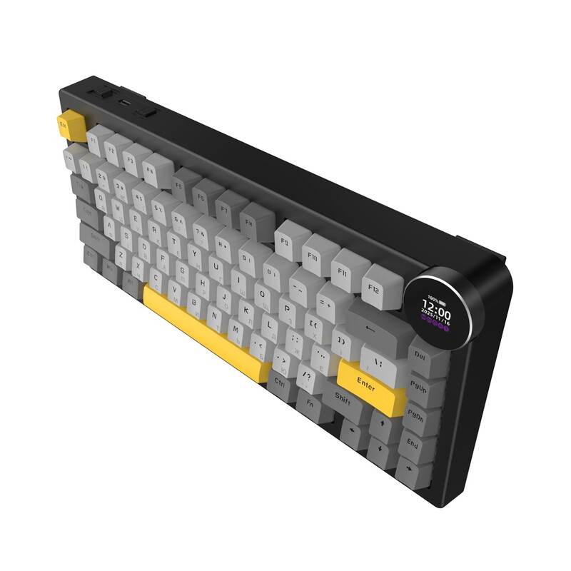 Клавиатура беспроводная Ajazz AK820 V2 White Peach Switch Black/Gray/Yellow (AK820-V2-WP-BGY)