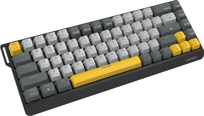 Клавиатура Ajazz NK68 V2 Red Switch Black/Grey/Yellow (NK68-V2-R-BGY)