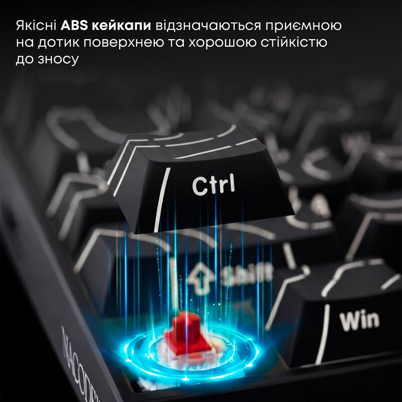 Клавиатура Ajazz NK68 V2 Red Switch Black/Grey/Yellow (NK68-V2-R-BGY)