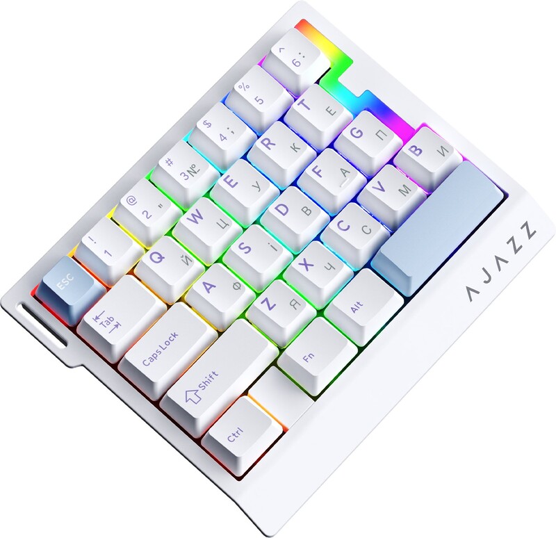 Клавіатура Ajazz AK029 Ice lsland Magnetic Switch White/Blue (AK029-I-WB)