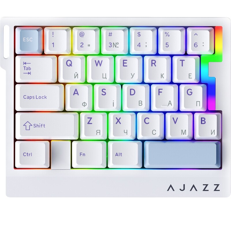Клавіатура Ajazz AK029 Ice lsland Magnetic Switch White/Blue (AK029-I-WB)