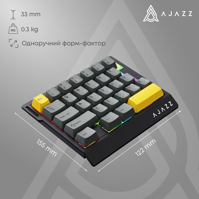Клавіатура Ajazz AK029 Ice lsland Magnetic Switch White/Blue (AK029-I-WB)