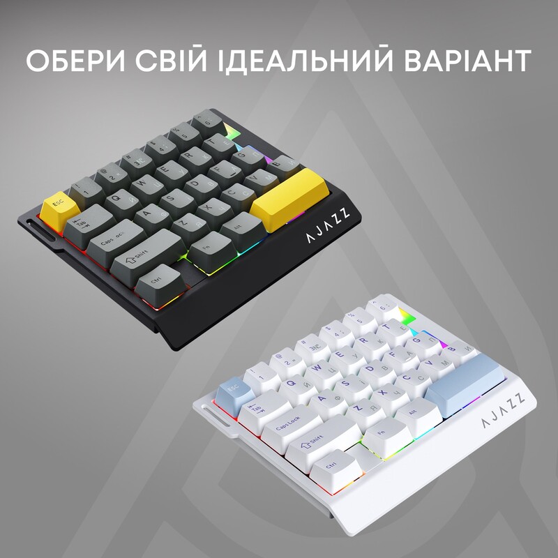 Клавіатура Ajazz AK029 Ice lsland Magnetic Switch White/Blue (AK029-I-WB)