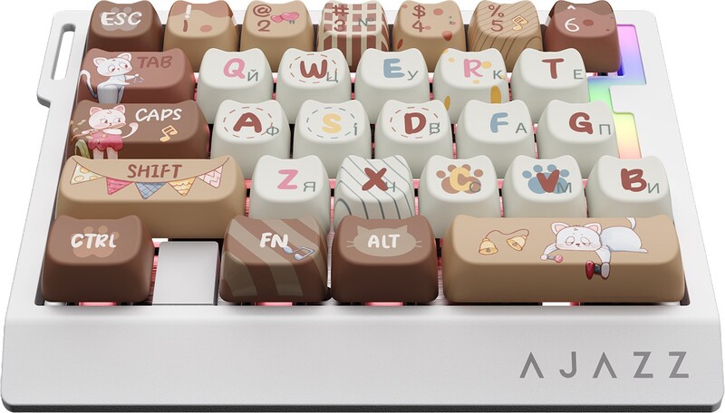 Клавіатура Ajazz AK029 Meow Magnetic Switch White (AK029-M-Y)