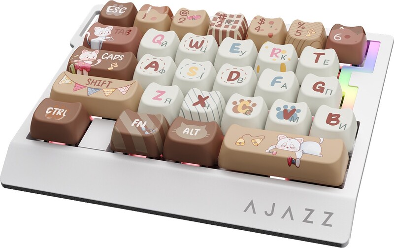 Клавіатура Ajazz AK029 Meow Magnetic Switch White (AK029-M-Y)