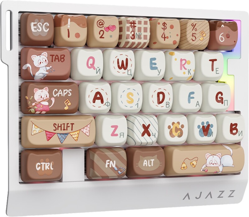 Клавіатура Ajazz AK029 Meow Magnetic Switch White (AK029-M-Y)