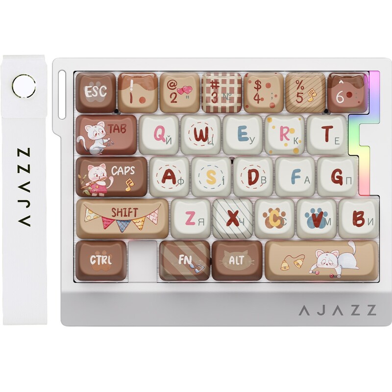 Клавіатура Ajazz AK029 Meow Magnetic Switch White (AK029-M-Y)