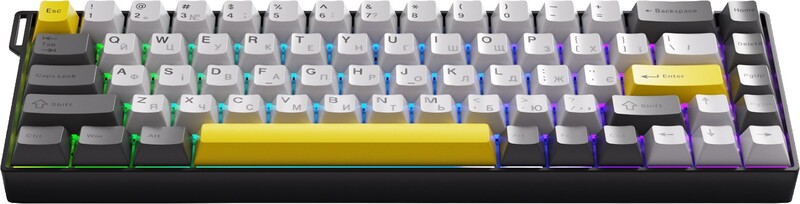 Клавіатура Ajazz AK680 V2 Ice Island Magnetic Switch Black/Gray/Yellow (AK680-V2-I-BGY)