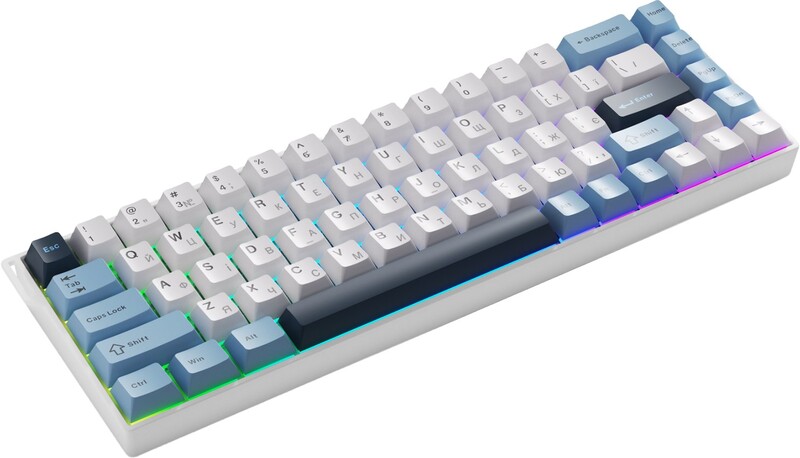 Клавіатура Ajazz AK680 V2 Ice Island Magnetic Switch Gray/Black (AK680-V2-I-GB)