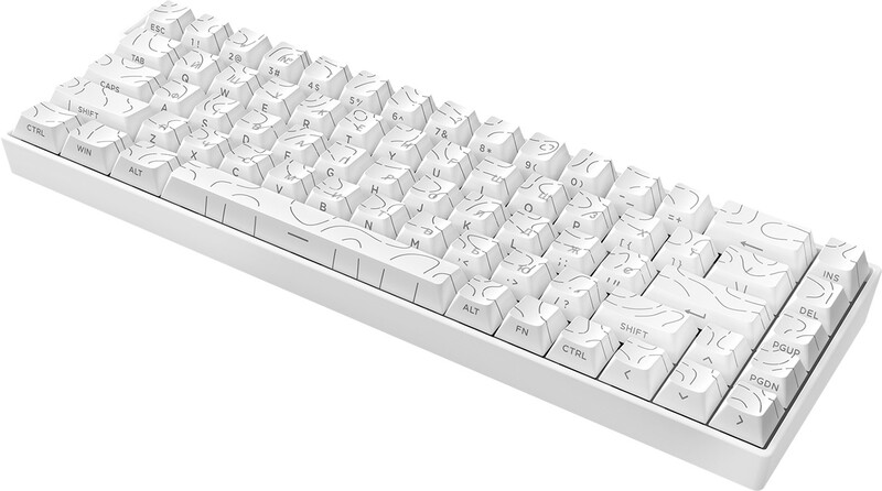Клавіатура Ajazz AK680 V2 Ice Island Magnetic Switch White (AK680-V2-I-S-W)