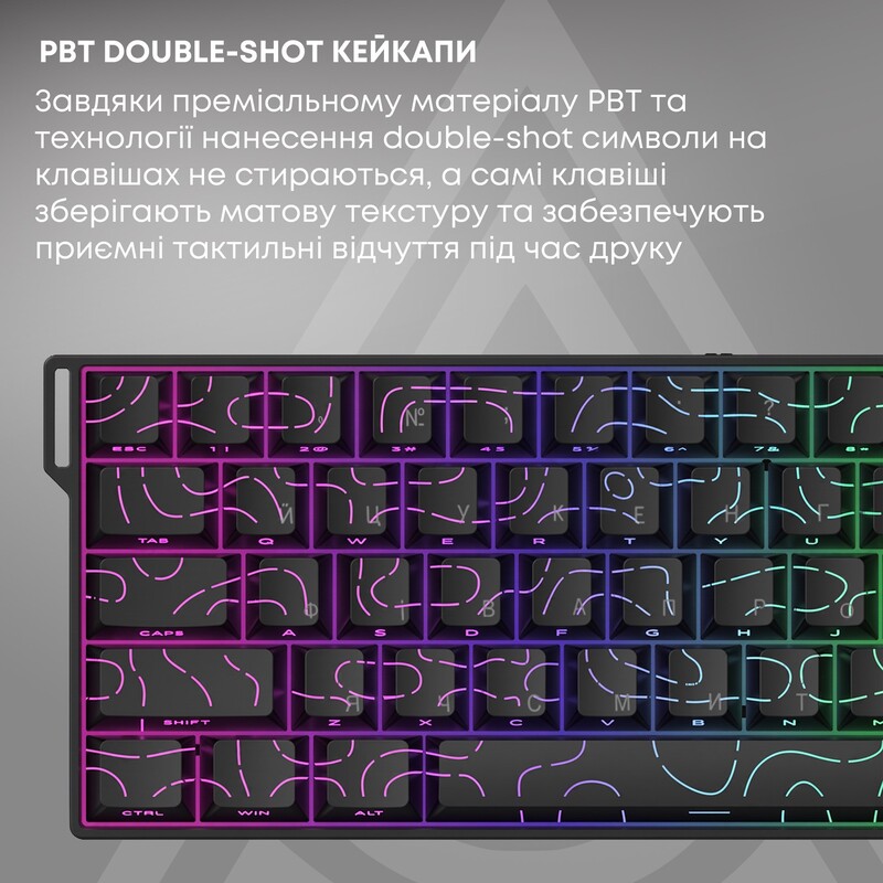 Клавіатура Ajazz AK680 V2 Ice Island Magnetic Switch White (AK680-V2-I-S-W)