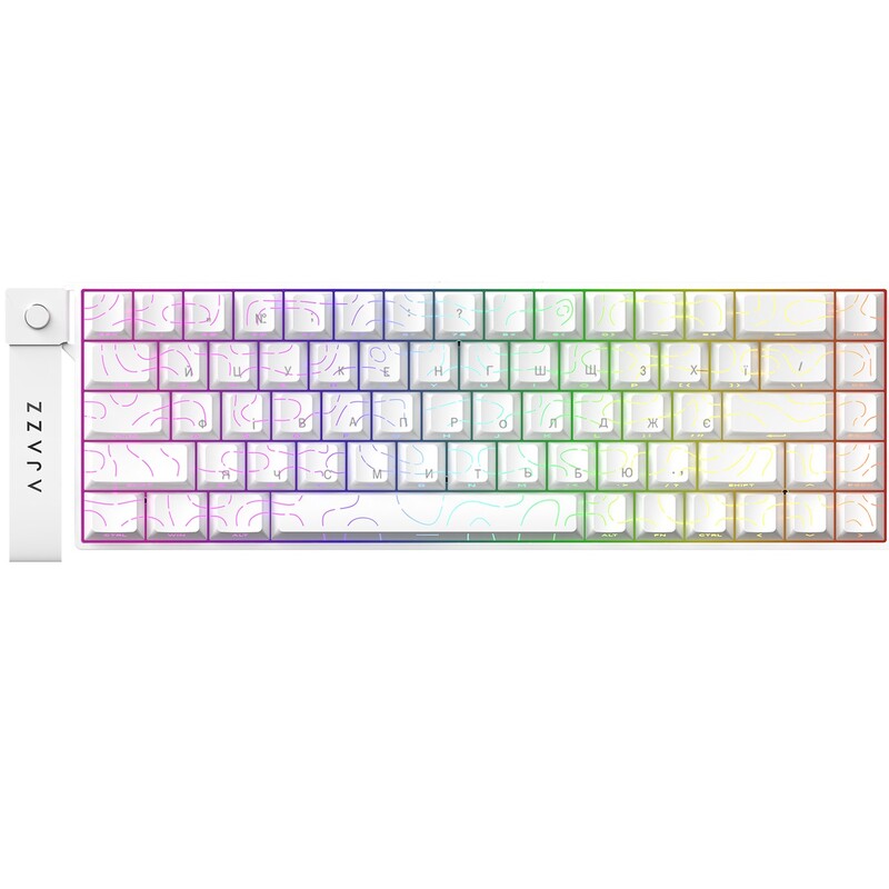 Клавіатура Ajazz AK680 V2 Ice Island Magnetic Switch White (AK680-V2-I-S-W)