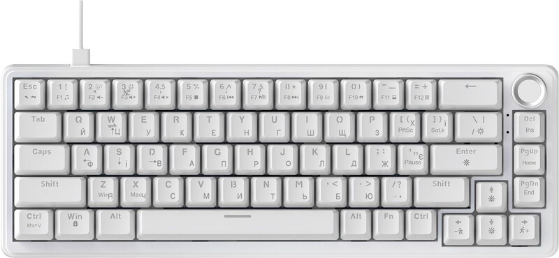 Клавиатура Ajazz AK690 Peach Mist Switch White (AK690-PM-W)