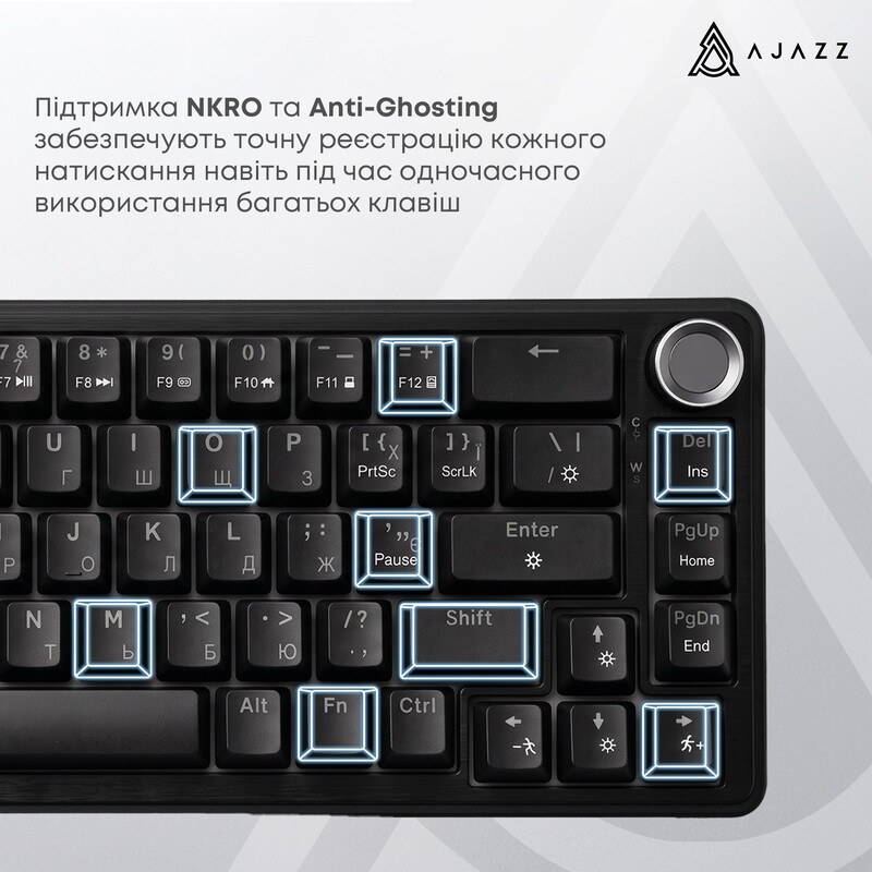 Клавиатура Ajazz AK690 Peach Mist Switch White (AK690-PM-W)