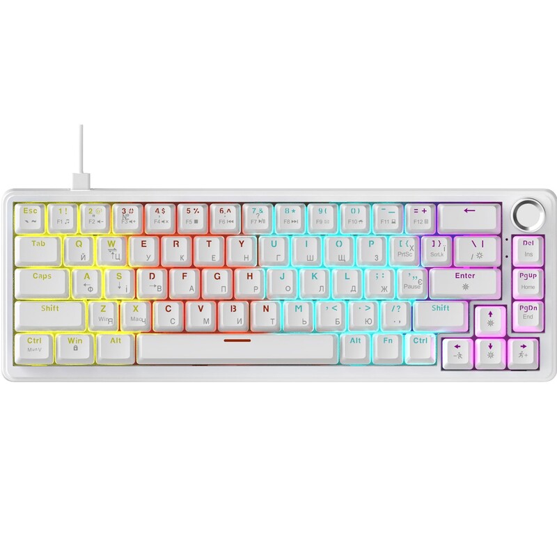 Клавиатура Ajazz AK690 Peach Mist Switch White (AK690-PM-W)