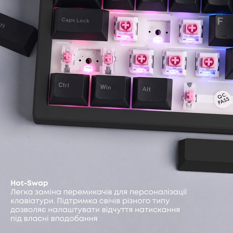 Клавиатура Ajazz AK690 Peach Mist Switch White (AK690-PM-W)