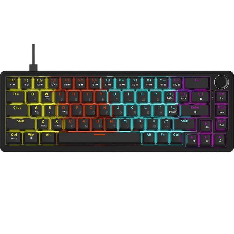 Клавиатура Ajazz AK690 Peach Mist Switch Black (AK690-PM-B)