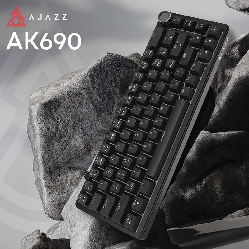 Клавиатура Ajazz AK690 Peach Mist Switch Black (AK690-PM-B)