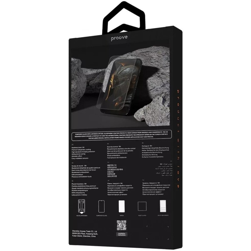 Защитное стекло Proove Achilles Installation Box для iPhone 14 Pro/15/16 Black (PGPAIB160001)
