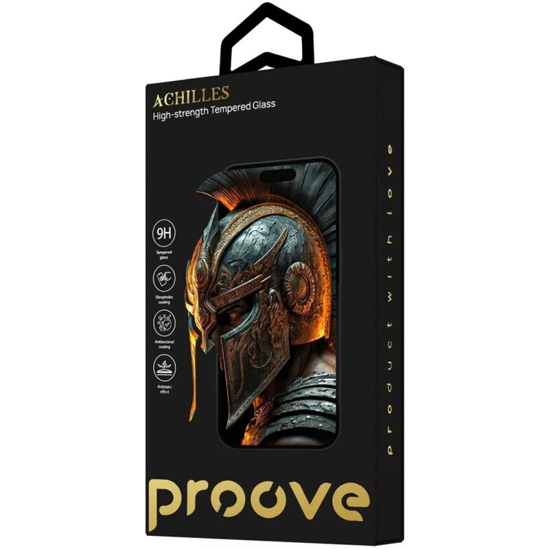 Защитное стекло Proove Achilles для iPhone 15 Pro Max Black (PGPAIP15PM01)