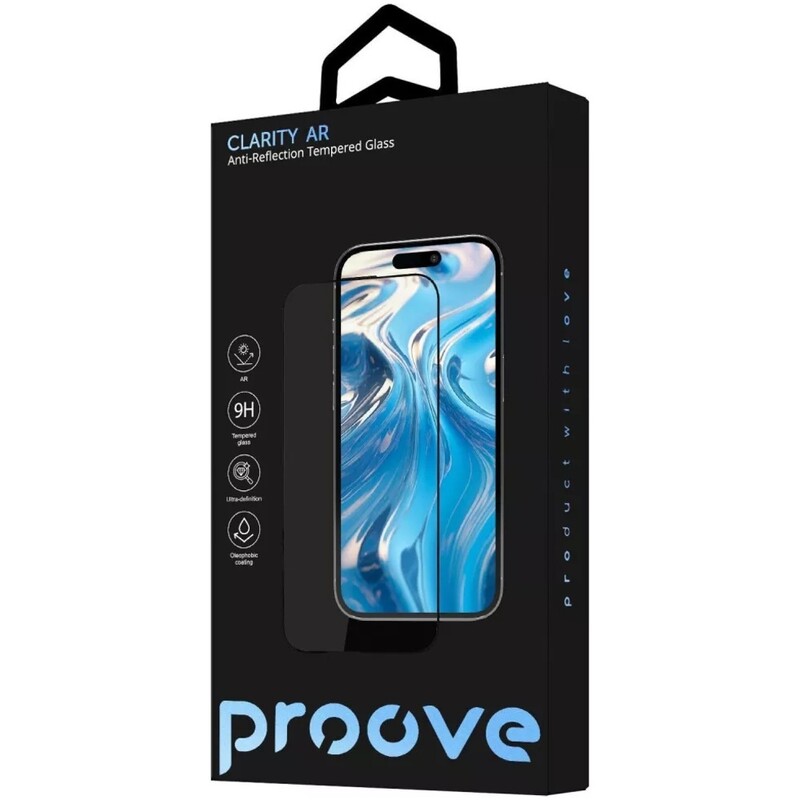 Защитное стекло Proove Clarity AR для iPhone 14 Pro Max/15 Plus/16 Plus Black (PGCARI14PM01)