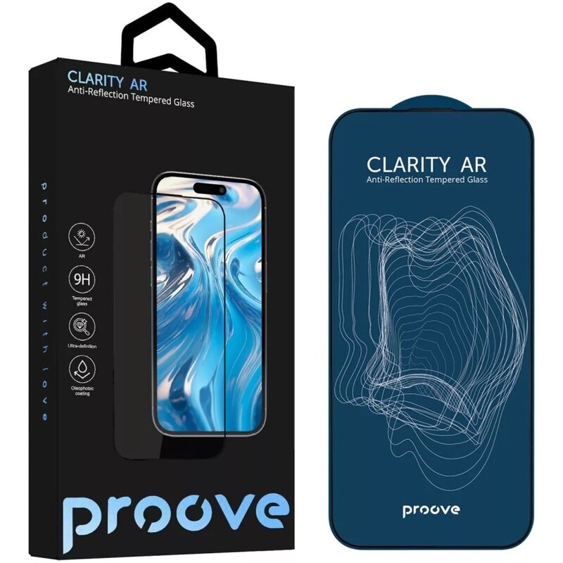Защитное стекло Proove Clarity AR для iPhone 17 Air Black (PGCARI17A001)