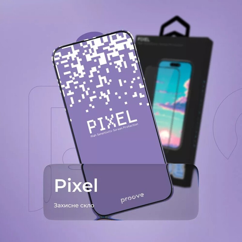 Защитное стекло Proove Pixel для iPhone 14 Pro/15/16 Black (PGPPXI14P001)