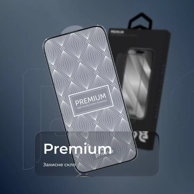 Защитное стекло Proove Premium для iPhone 14 Pro Max/15 Plus/16 Plus Black (PGPPMI14PM01)
