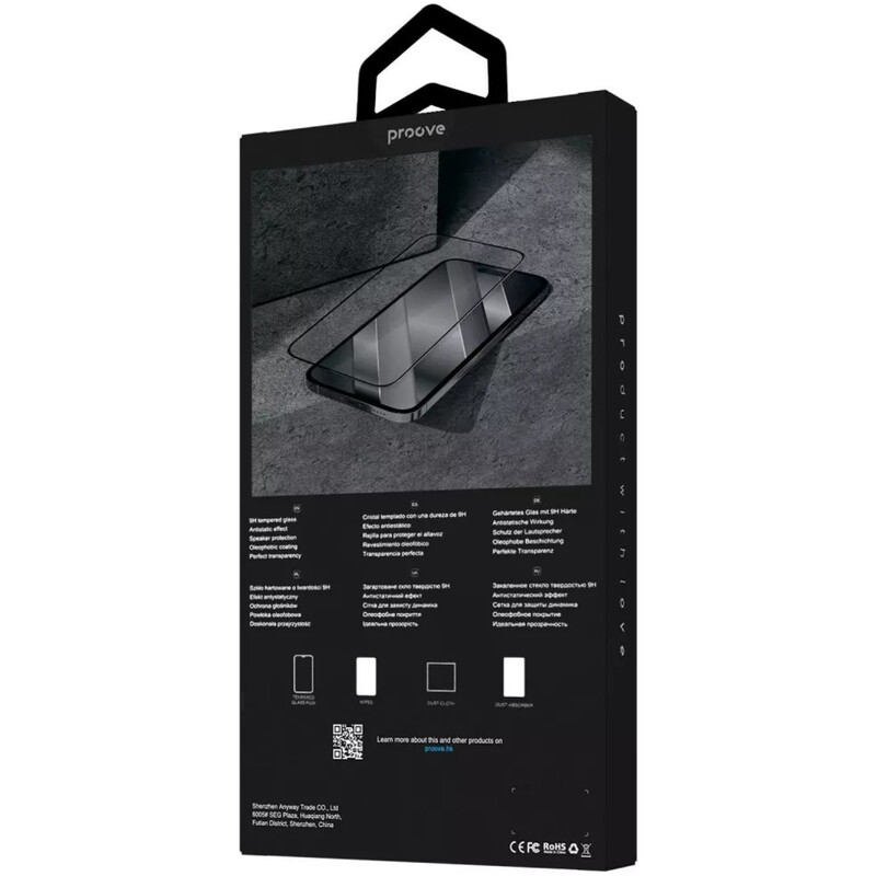 Защитное стекло Proove Premium для iPhone 16 Pro Max Black (PGPPMI16PM01)