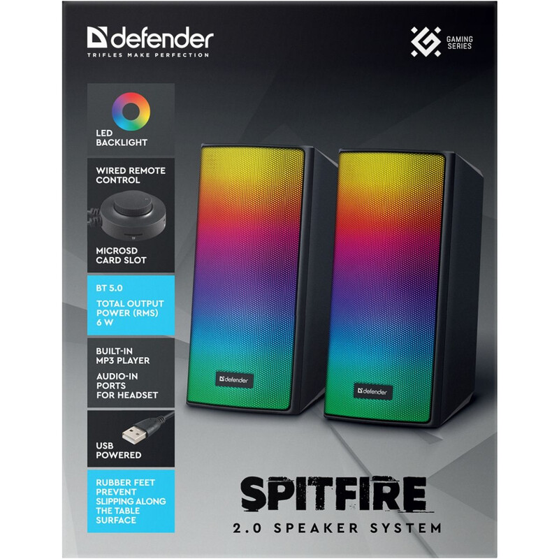 Акустическая система Defender Spitfire Black (65047)
