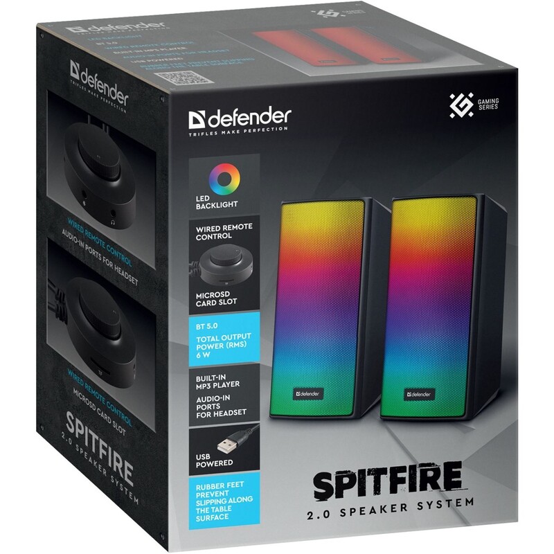 Акустическая система Defender Spitfire Black (65047)