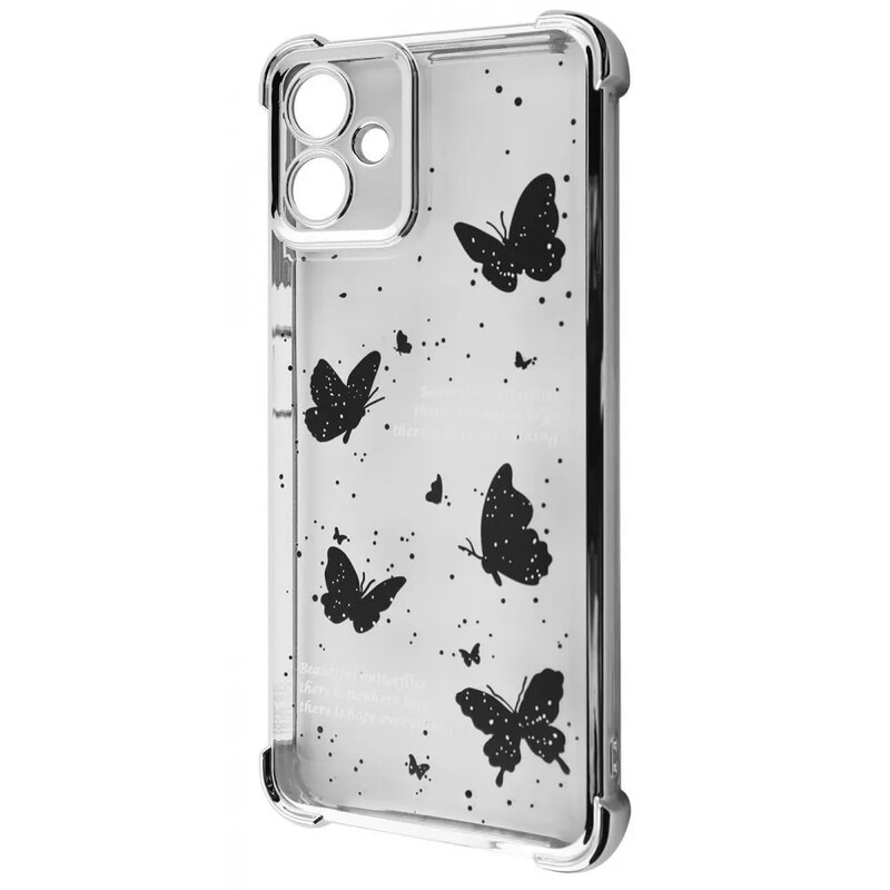 Чeхол-накладка Wave Winkie для Samsung Galaxy A06 Silver Butterfly (2003000254327)
