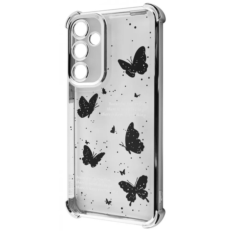 Чeхол-накладка Wave Winkie для Samsung Galaxy A16 Silver Butterfly (2003000254341)