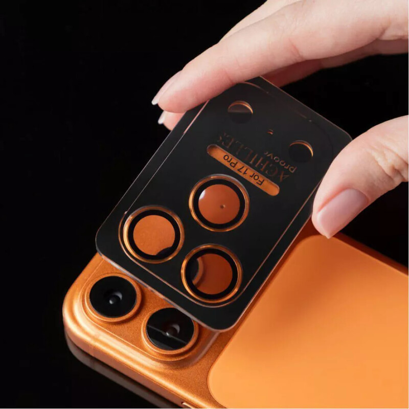 Защитное стекло Proove Achilles Full Metal для камеры iPhone 17 Pro Cosmic Orange (CPPAFM17P030)