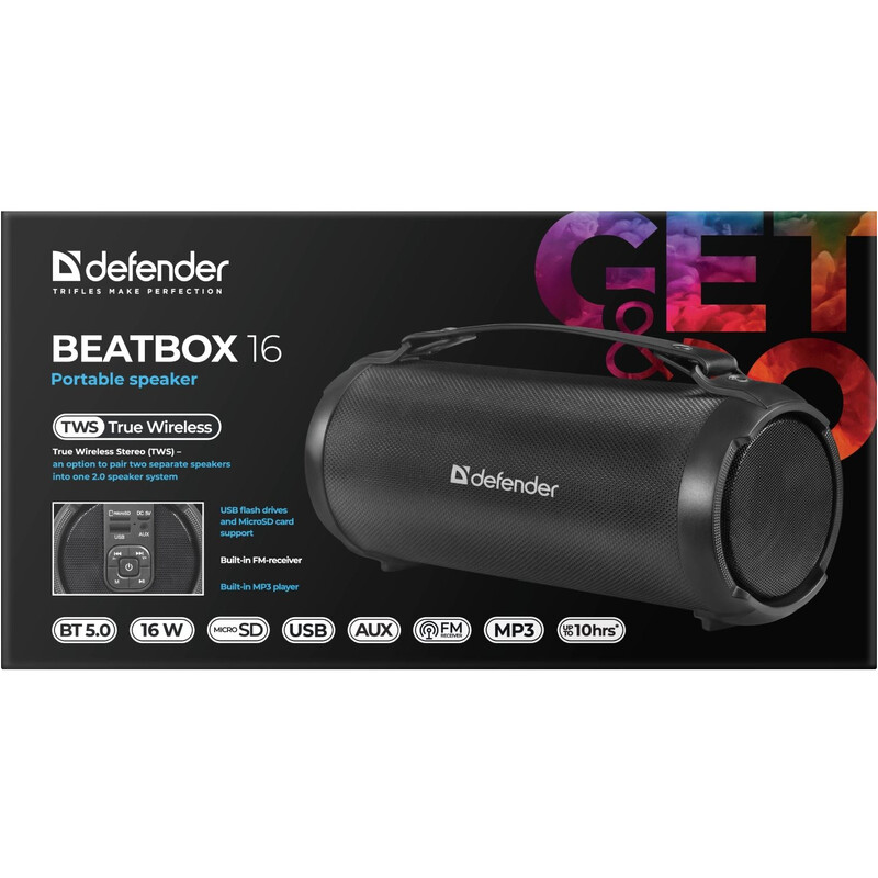 Акустична система Defender Beatbox 16 Black (65216)